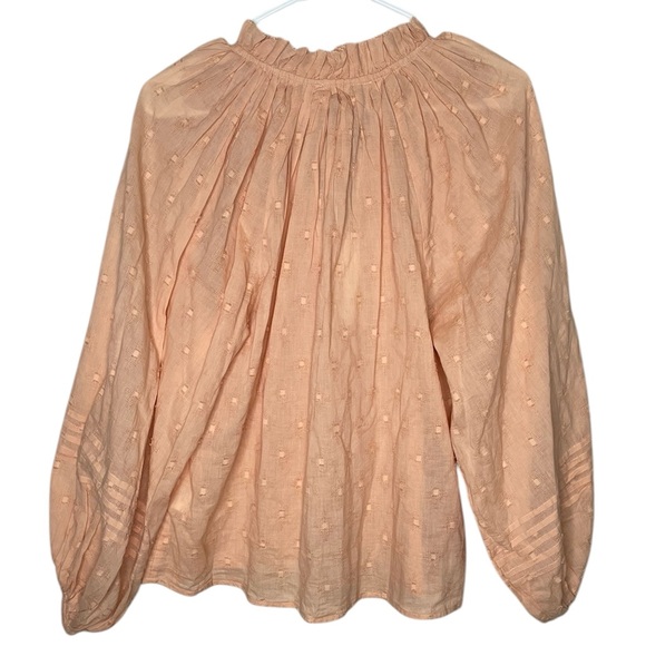 NWT Cleobella Antonia Puff Sleeve Peasant Top Light Peach Size Small - Picture 5 of 11
